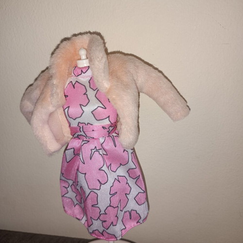 Barbie Fashionistas pink dress with matching shoes and handbag