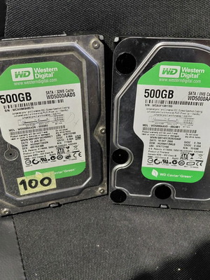 WD Green 3.5" 500GB HDD hard drives, pack of 2, desktop