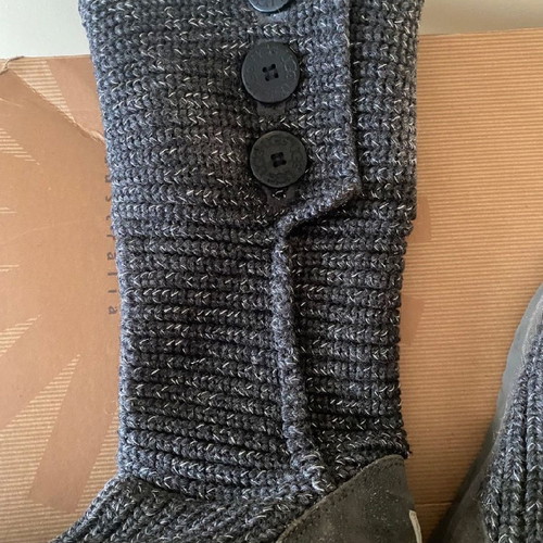 Ugg boots used, gray, size 36, knitted style