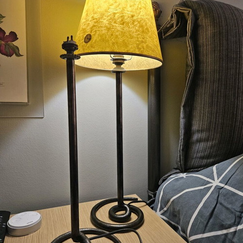 Handmade table lamps like new, solid iron, set of 2