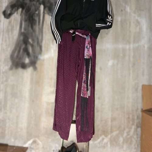Desigual palazzo pants new with tag, size M, satin belt