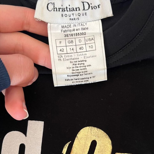 Dior J Adore Vintage Top black multicolor like new, Small-Medium