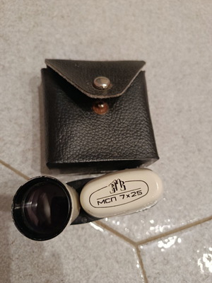 Vintage Soviet Russian binoculars МCП 7x25 with original case