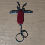 Vintage Mini Multitool Keychain with 4 Tools used