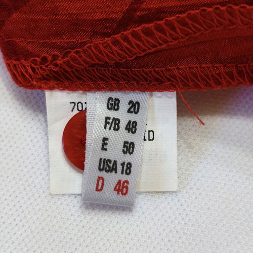Women's red shirt with see-through patterns size XL like new