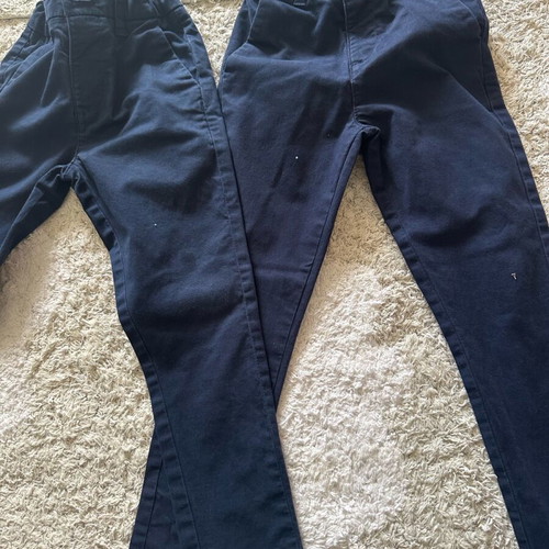 Marks n Spencer fabric pants used, pack of 2, blue for ages 4-5