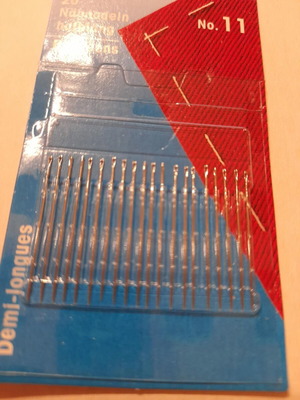 Prym sewing needles No 11 new, pack of 20 pieces