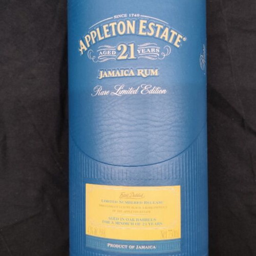 Appleton Estate 21 Years Jamaica Rum Paper Box with Metal Lid
