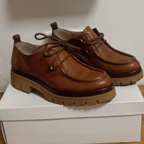 Hispanitas Alison leather shoes, brown, size 37