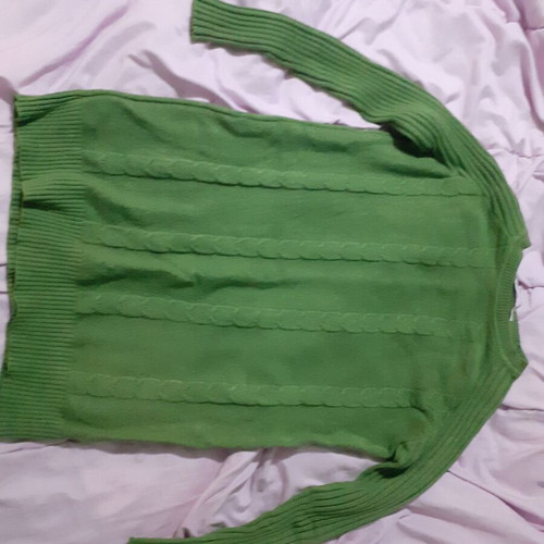 Morena Spain long sweater with thick knit new, green