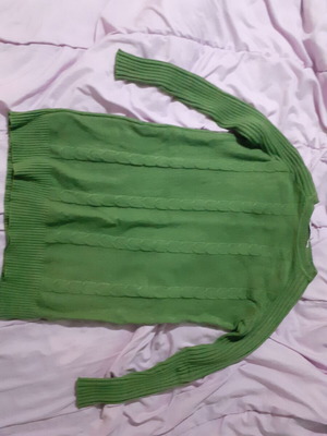 Morena Spain long sweater with thick knit new, green