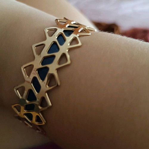 Les Georgettes by Altesse bracelet gold plated, new with double strap