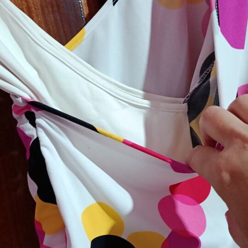 Crop top thin elastic with polka dots, size S/M