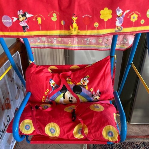 Disney Mickey double swing with metal frame like new