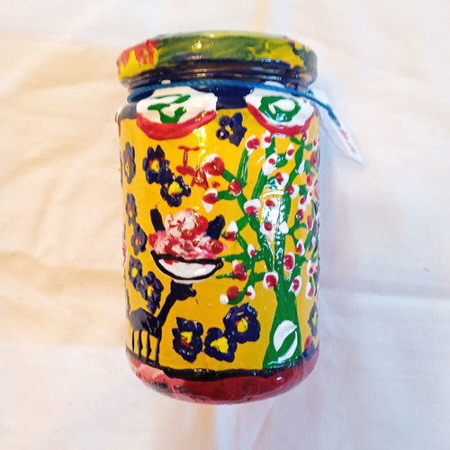 Handmade Colorful Summer Glass Vase Ioanart new