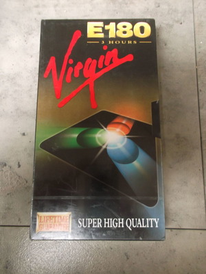 Virgin E 180 VHS videocassette new, 3 hours recording