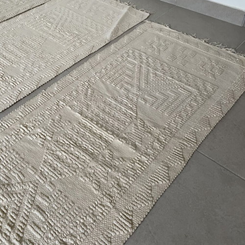 Authentic Vintage Arachova Wool Rug Set, 4 Pieces, Greek Made