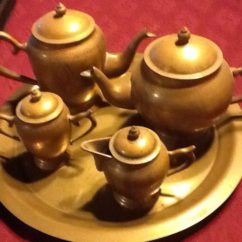 Brass tea set 5 pieces like new