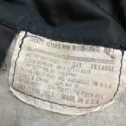 Alpha Industries MA-1 XXL black flying jacket used