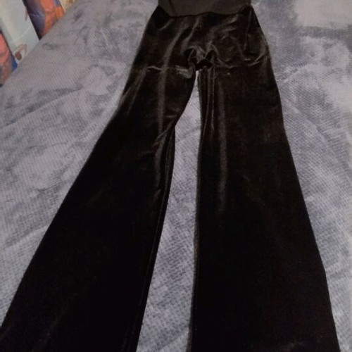 Velvet evening jumpsuit with waist transparency medium like new