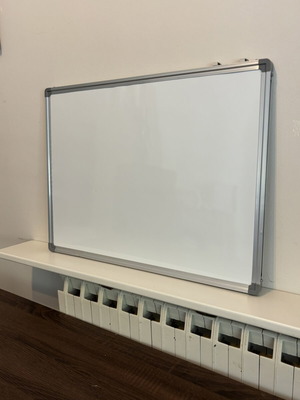 Aluminum Whiteboard with Marker Set, new, 70x50 cm