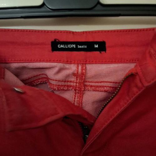 Calliope red elastic high-waisted skinny fit jeans size M