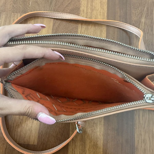 Versace Jeans crossbody bag used, beige orange