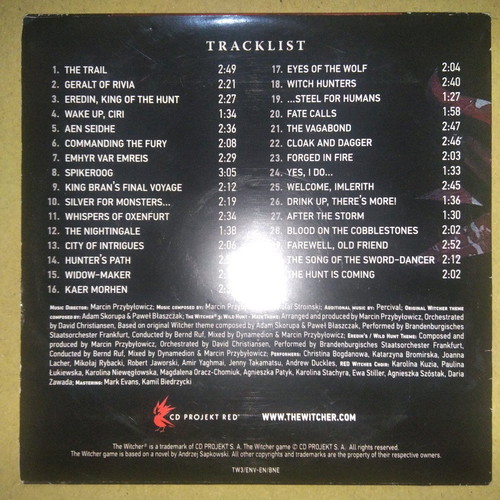 The Witcher 3 Wild Hunt soundtrack CD used