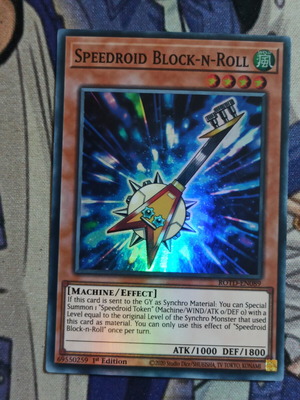 Speedroid Block-n-Roll Super Rare κάρτα Yu-Gi-Oh!