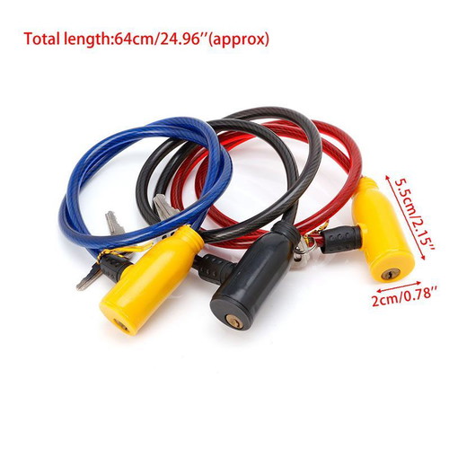Bicycle lock new, steel cable, 64 cm, with 2 keys