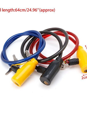 Bicycle lock new, steel cable, 64 cm, with 2 keys