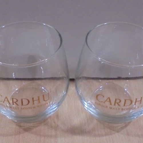 Cardhu scotch whisky promotional set of 2 glasses used