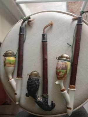 Παραδοσιακές γερμανικές πίπες κυνηγού Jägerpfeifen σετ σαν καινούργιο