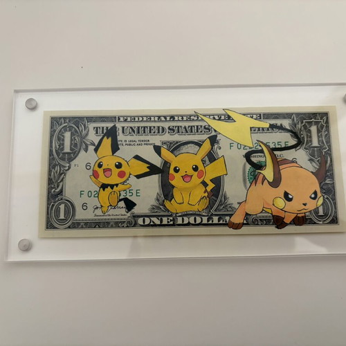 Pikachu and Evolutions Pokemon series dollar art