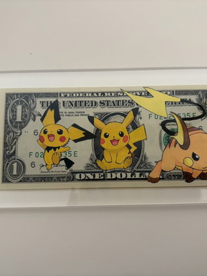 Pikachu and Evolutions Pokemon series dollar art