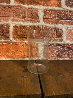 Whisky glass used, very thin, old