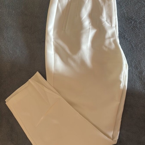 White fabric pants, Zara, size Small