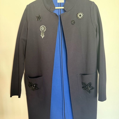 Rich & Royal cotton coat like new with decorations, XS size
