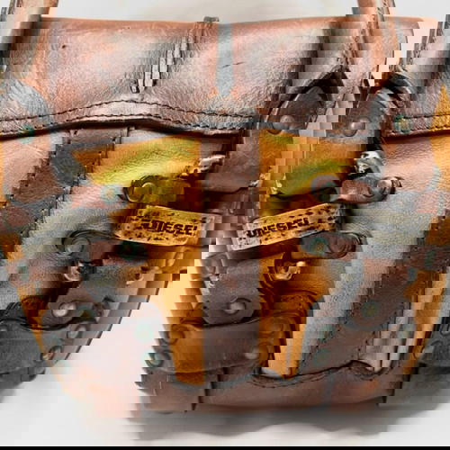 Кафява кожена мини чанта Diesel употребявана