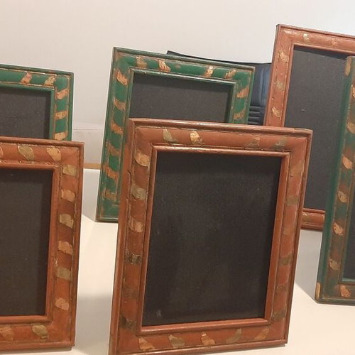 Wooden frames with gold metal details new, three sizes