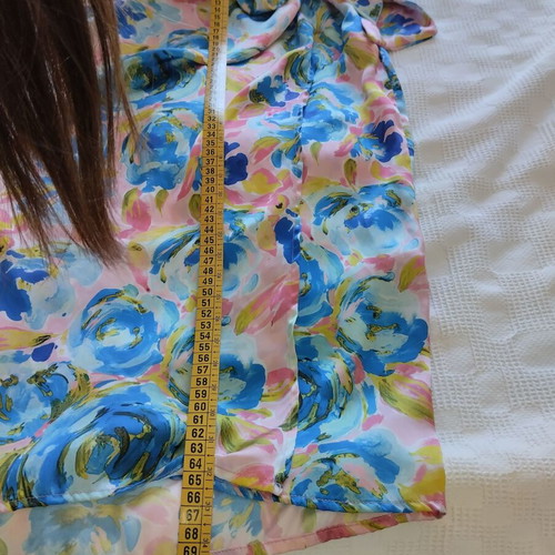 Vila satin floral midi skirt like new, small medium, pink multicolor