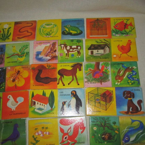 Vintage Logis des animaux domino game by Fernand Nathan used, 1970s
