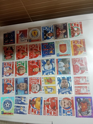 Euro 2024 Topps stickers used, pack of 40 single pieces