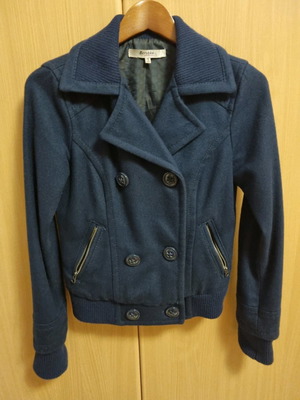 Bershka κοντό παλτουδάκι μεταχειρισμένο, μέγεθος M, μπλε