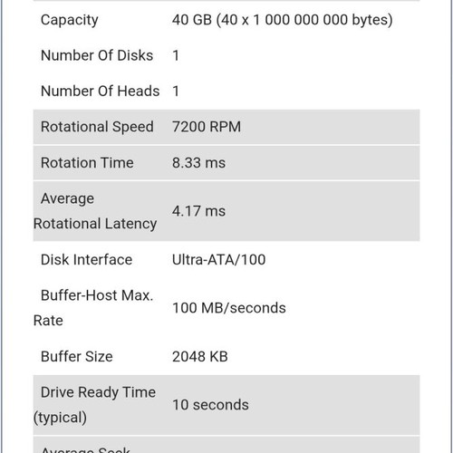 Seagate Barracuda 7200.7 40GB IDE 7.2K RPM used