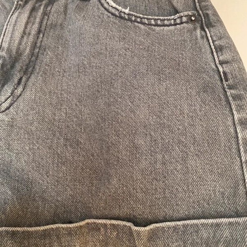 Bershka denim shorts, grey, size S