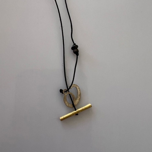 Necklace with gold-plated silver design with gold plating alteration
