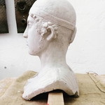 Hiniochos handmade plaster bust