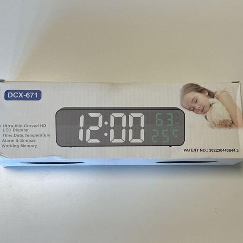 Digital large LED clock DCX-671 new with humidity and temperature display
