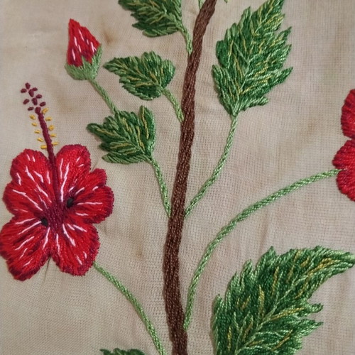 Old embroidery for frame or tablecloth used, 62×42 cm